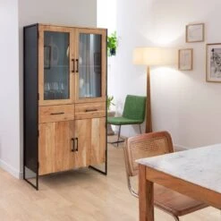 Chaise Cantilever En Bois D'acacia Et Cannage Prune (lot De 2) -Chaise Écolier Métal Magasin b456 lot chaise ambiance 5