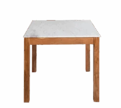 Table à Manger Carré En Bois D'acacia Et Marbre Angie