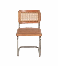 Chaise Cantilever En Bois D'acacia Et Cannage Prune (lot De 2) -Chaise Écolier Métal Magasin b 456 1854