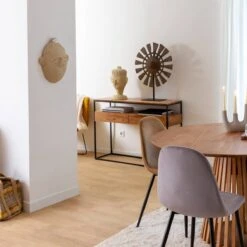 Sculpture Façon Roue En Bois Et Métal Georgia