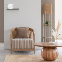 Fauteuil En Bois De Manguier Et Coton Térence