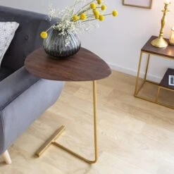 Bout De Canapé En Bois De Manguier Et Métal Léon