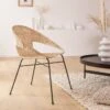 Chaise En Osier Et En Métal Aurélien