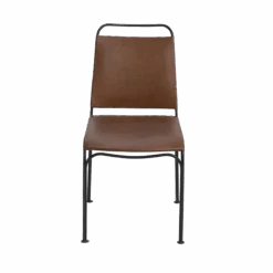 Chaise En Cuir Marron Roma (lot De 2) -Chaise Écolier Métal Magasin inf 7716 657 1 1