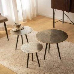 Table Basse Gigogne En Aluminium Aurèle