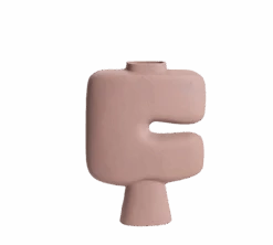 Grand Vase Rose En Aluminium Cosmo