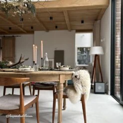 Table à Manger Avec Allonges En Bois Recyclé Garance -Chaise Écolier Métal Magasin khr 3 allonges table ambiance client 3