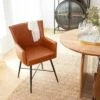 Fauteuil En Cuir Marron Hipolyte