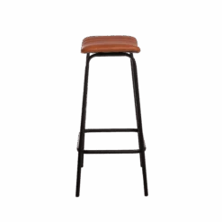 Tabouret De Bar En Cuir Marron Et Métal Alexandre(lot De 2) -Chaise Écolier Métal Magasin ku59 tabouret det cote