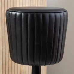 Tabouret De Bar En Cuir Noir Porto 13 Tabouret De Bar En Cuir Noir Porto -Chaise Écolier Métal Magasin me47 no tabouret zoom 1