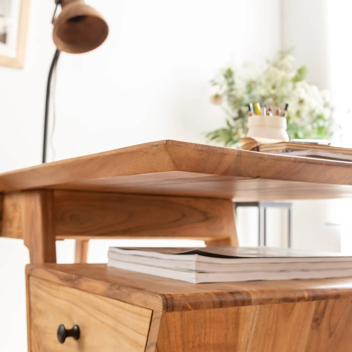 Bureau En Bois D'acacia Eliott 9 Bureau En Bois D'acacia Eliott – Image 7