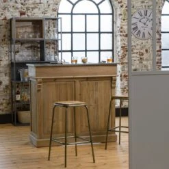 Tabouret De Bar écolier Métal Et Bois 69 Cm Marcus -Chaise Écolier Métal Magasin product a e ae132 tabouret ambiance 1 1