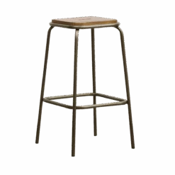 Tabouret De Bar écolier Métal Et Bois 69 Cm Marcus