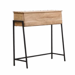 Bureau Secrétaire En Bois D'acacia Et Métal Milo