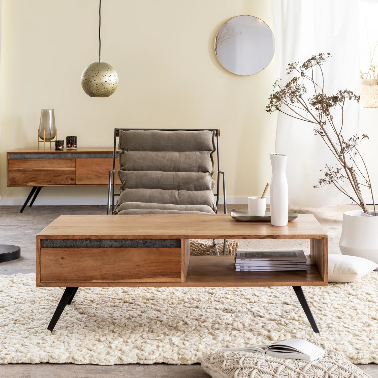 Fauteuil Assise Suspendue Kaki Rosalie 7 Fauteuil Assise Suspendue Kaki Rosalie – Image 5