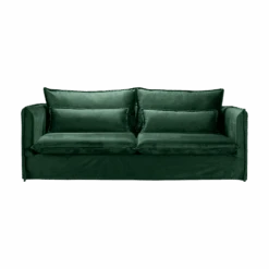 Canapé En Velours Vert 3 Places Madrid