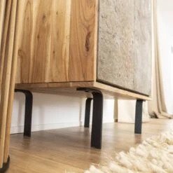 Petit Buffet En Bois D'acacia Et Pierre Côme 14 Petit Buffet En Bois D'acacia Et Pierre Côme -Chaise Écolier Métal Magasin product c a cap04 buffet ambiance 03