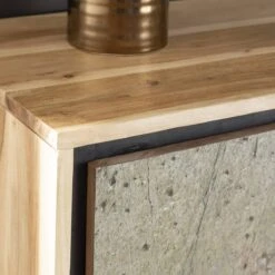 Buffet En Bois D'acacia Et Pierre Côme -Chaise Écolier Métal Magasin product c a cap06 buffet ambiance 04