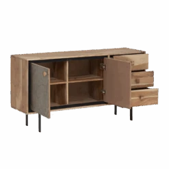 Buffet En Bois D'acacia Et Pierre Côme -Chaise Écolier Métal Magasin product c a cap06 buffet biais ouvert