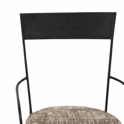 Chaise En Bois De Manguier White (lot De 2) -Chaise Écolier Métal Magasin product c h chaise industrielle metal bois blanchi 02 1 1