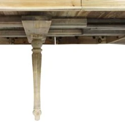 Table à Manger Avec Allonges En Bois Recyclé Garance -Chaise Écolier Métal Magasin product k h khr 3allonges tableamanger pied