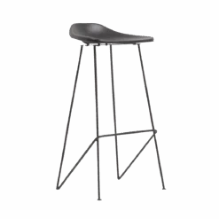 Tabouret De Bar En Cuir Noir Archi