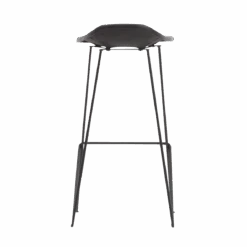 Tabouret De Bar En Cuir Noir Archi -Chaise Écolier Métal Magasin product k u ku180 n tabouret dos