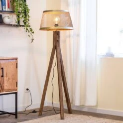 Lampe Trépied En Bois De Manguier Et Métal Marcello -Chaise Écolier Métal Magasin product l u lus1188 lampe ambiance 1