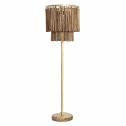 Lampe Sur Pied En Bois De Manguier Et Métal Shirine