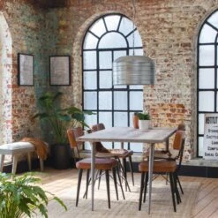 Suspension En Métal Gris Solveig -Chaise Écolier Métal Magasin product l u lus2605 luminaire ambiance