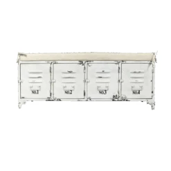 Banc Avec Rangement En Métal Blanc Félicie