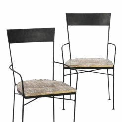 Chaise En Bois De Manguier White (lot De 2)