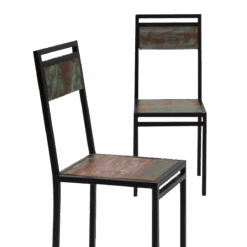 Chaise En Bois Coloré Ethnik (lot De 2)