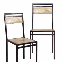 Devant 9 Chaise En Bois De Manguier New-York (lot De 2)