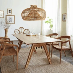 Table à Manger En Bois D'acacia Noa -Chaise Écolier Métal Magasin product n e ne 219 table a manger ambiance 1