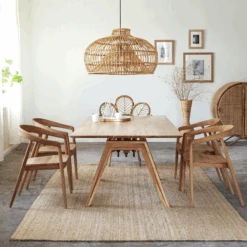 Table à Manger En Bois D'acacia Noa -Chaise Écolier Métal Magasin product n e ne 219 table a manger ambiance 2