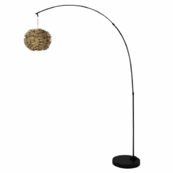 Lampe Sur Pied Arceau En Métal Et Osier Erika
