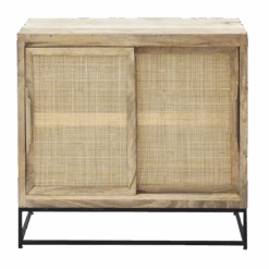 Petit Buffet En Bois De Manguier Et Cannage Basile