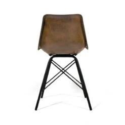 Chaise En Cuir Marron Laura (lot De 2) -Chaise Écolier Métal Magasin product s 1 s102 chaise dos 1