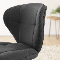 Chaise De Bar Vintage Noire Pied Central Réglable Isis (lot De 2) -Chaise Écolier Métal Magasin product s t str95 noir chaisebar ambiance 4