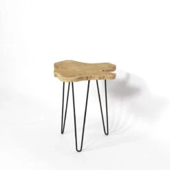 Bout De Canapé En Teck Et Métal Perle