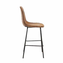 Chaise De Bar En Microfibre Marron Salsa (lot De 2) -Chaise Écolier Métal Magasin px 10brown chaisehaute det cote 1