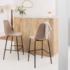 Chaise De Bar Beige Salsa (lot De 2)