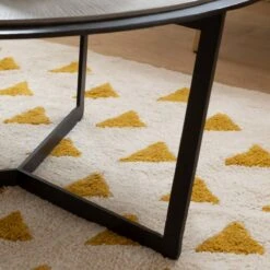 Table Basse Ronde En Bois Et Métal Céleste -Chaise Écolier Métal Magasin su20 table basse zoom 3