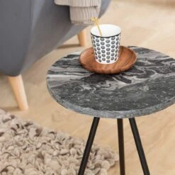 Bout De Canapé En Marbre Gris Eva -Chaise Écolier Métal Magasin su26 boutcanpe ambiance zoom 1