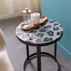 Bout De Canapé En Métal Noir Gwen -Chaise Écolier Métal Magasin tch11 bout de canap zoom 1