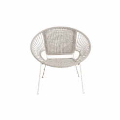 Fauteuil En Corde De Coton Blanc Bélize